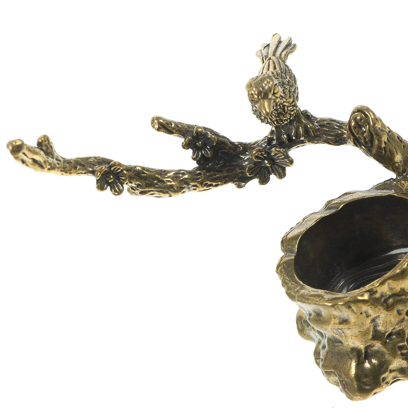 

Vintage Copper Bird On Branch Metal Craft Statue Decor For Indoor Desktop Cabinet Retro Ornament Home Office Statues