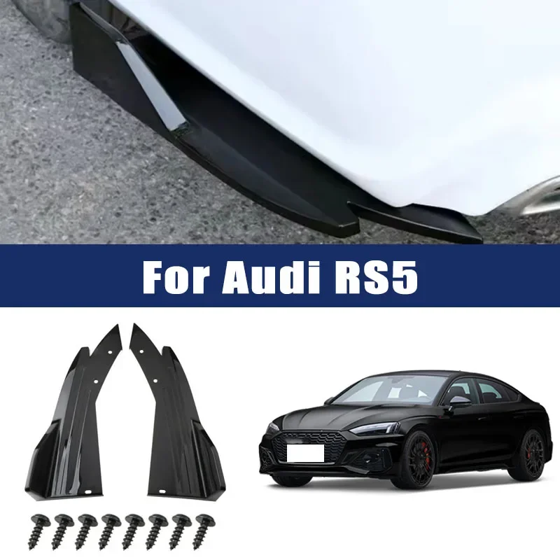 

Car Rear Bumper Spoiler Lip Carbon Fiber Wing Trim Anti-crash Diffuser Side Skirt Wrap Angle Splitter For Audi RS5