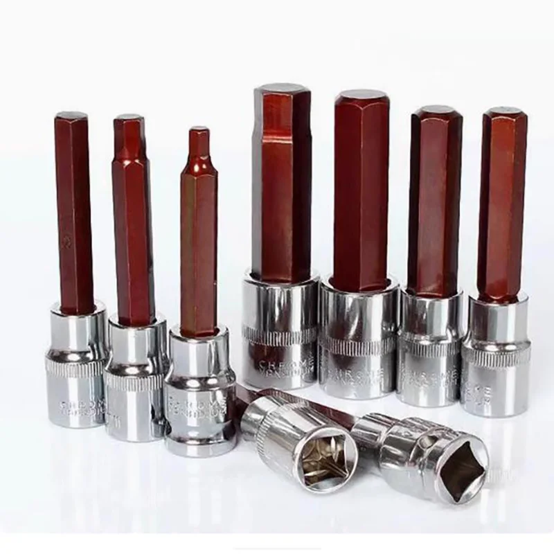 

1/2 Inch Drive Metric Hex Bit Socket Metric H4 H5 H6 H7 H8 H10 H12 H14 H17 H19 100mm Long