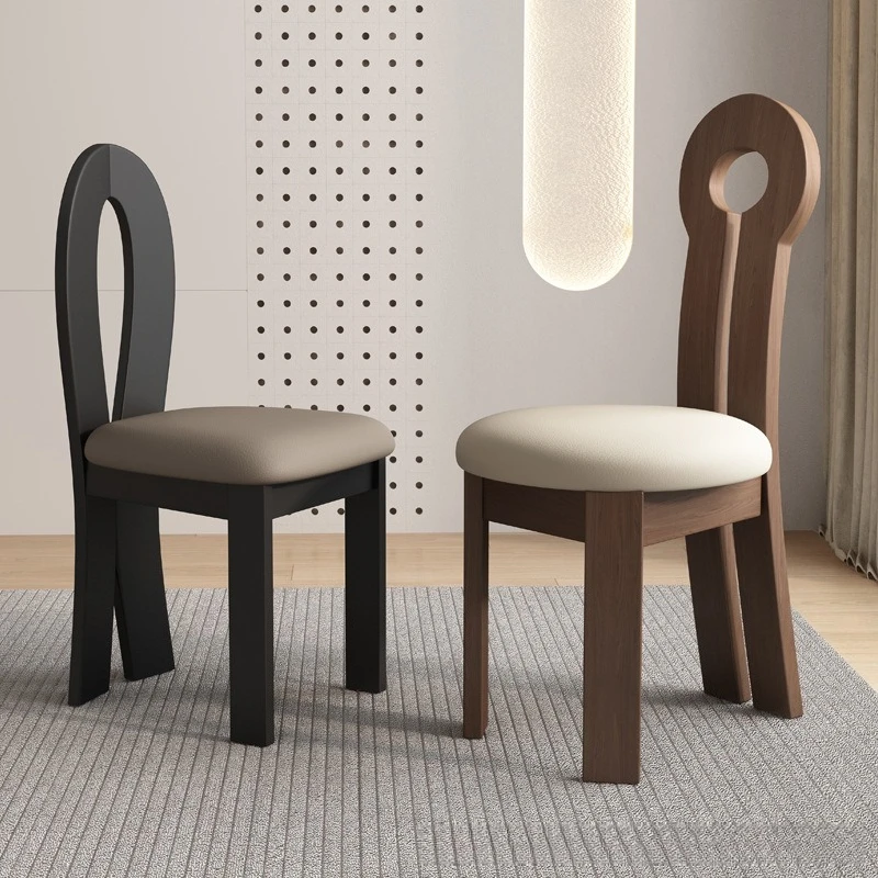 Solid wood dining chairs, hotel chairs, home restaurant dining chairs, cushioned backrest chairs, makeup chairs, leisure chairs