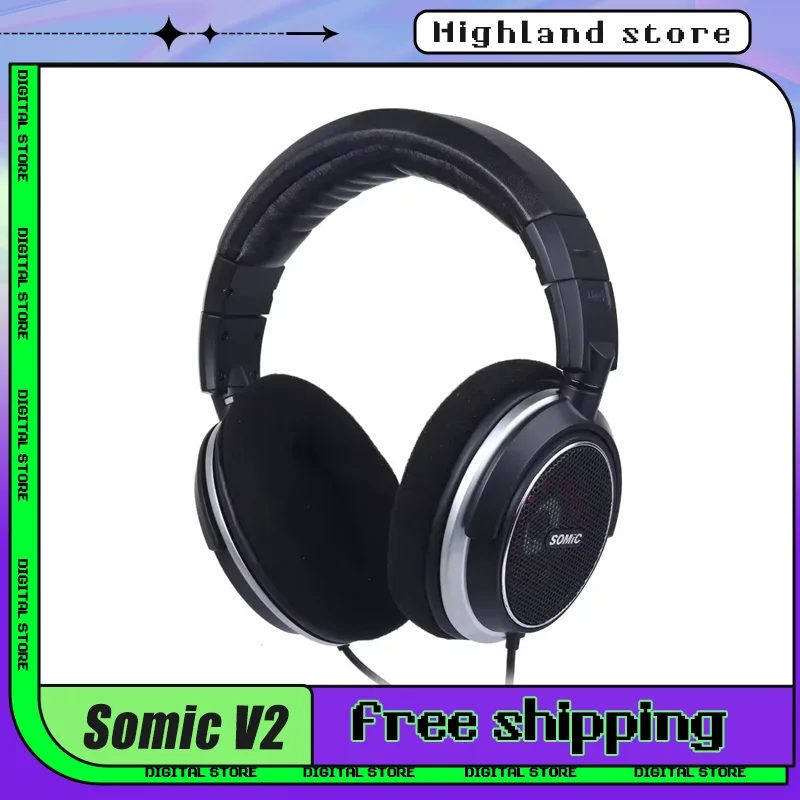 

Somic V2 Headphone Wired Headphones Monitor Djing Hifi High Fidelity HD Noise Reduction Earphones Stereo Foldable Headsets Gift