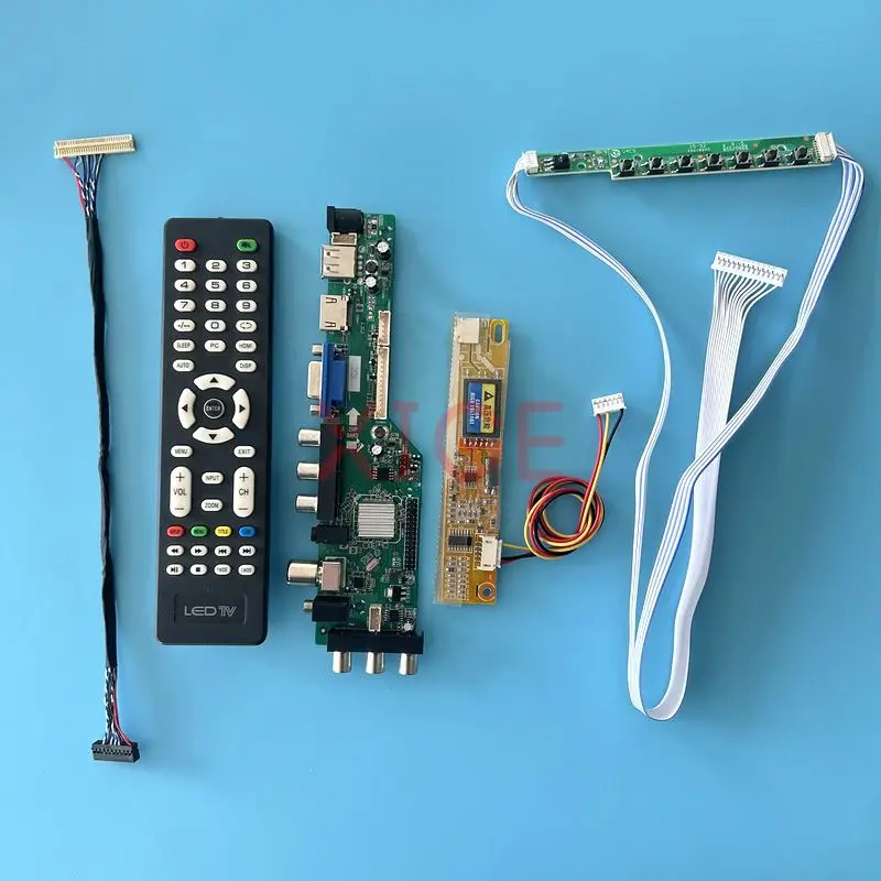 For LP154W01-A1/A3/A5 LP154W01-TL Controller Card USB+HDMI+VGA+AV+IR Screen 1280*800 DIY Kit DVB Signal Digital LVDS-30Pin 1CCFL