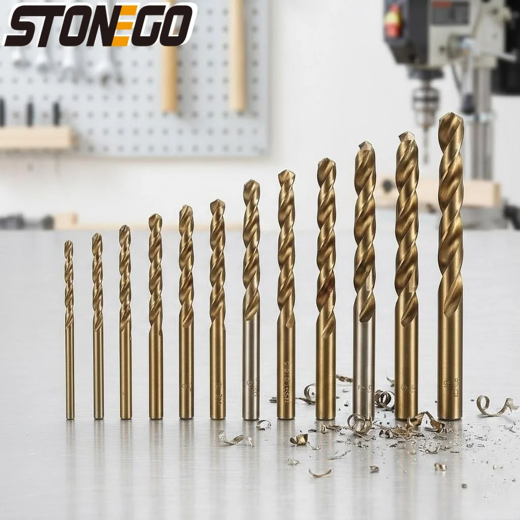 Cobalt HSS Co Steel 15PCS 1.5-10mm Metal Wood Drill Bits M35 Straight Shank Twist Drill Bits