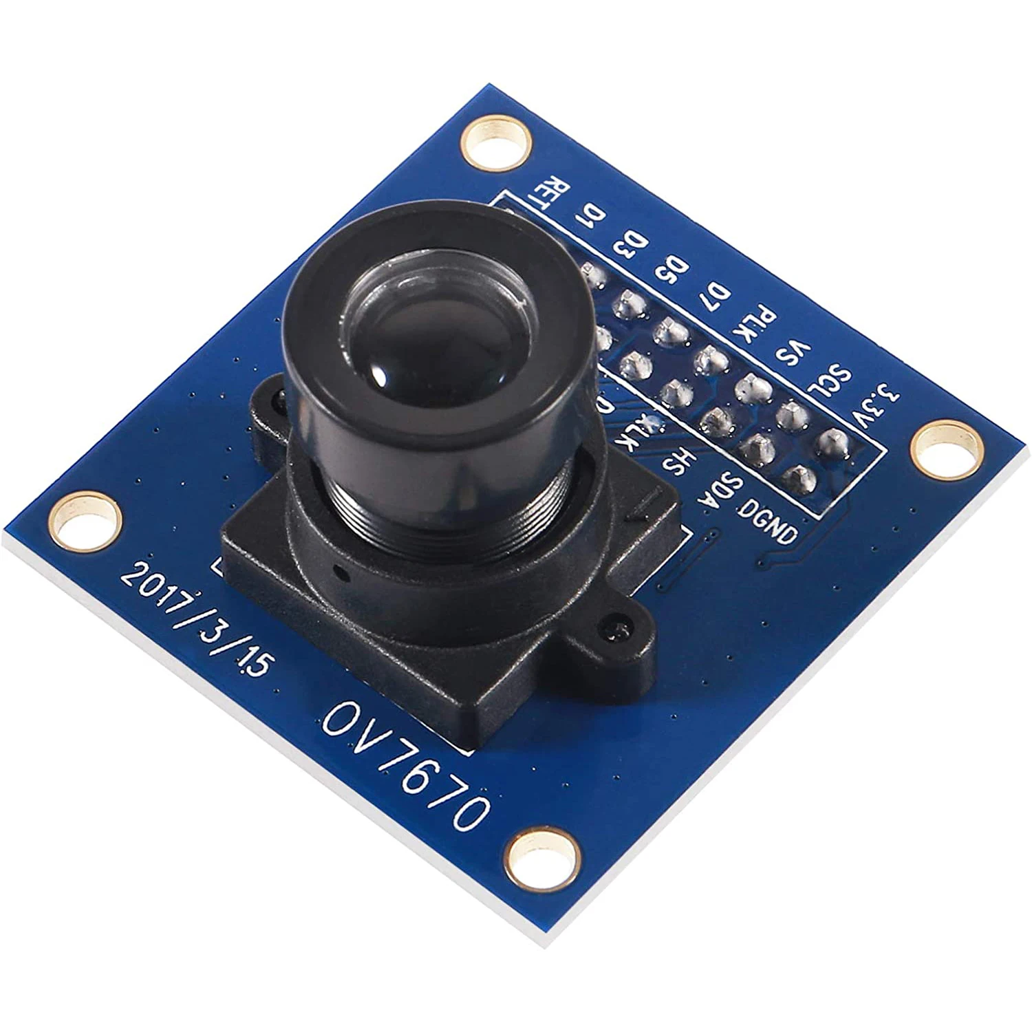 OV7670 Camera Module OV7670 Module Supports VGA CIF Auto Exposure Control Display Active Size 640X480 for Arduino