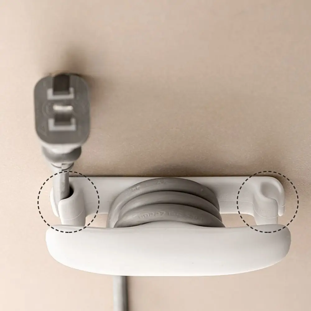 

Практичный силиконовый органайзер для шнура, 2 шт., самоклеящаяся стойка для размещения, крючки для шнура, зажимы, скрывающая подставка для бытовой техники