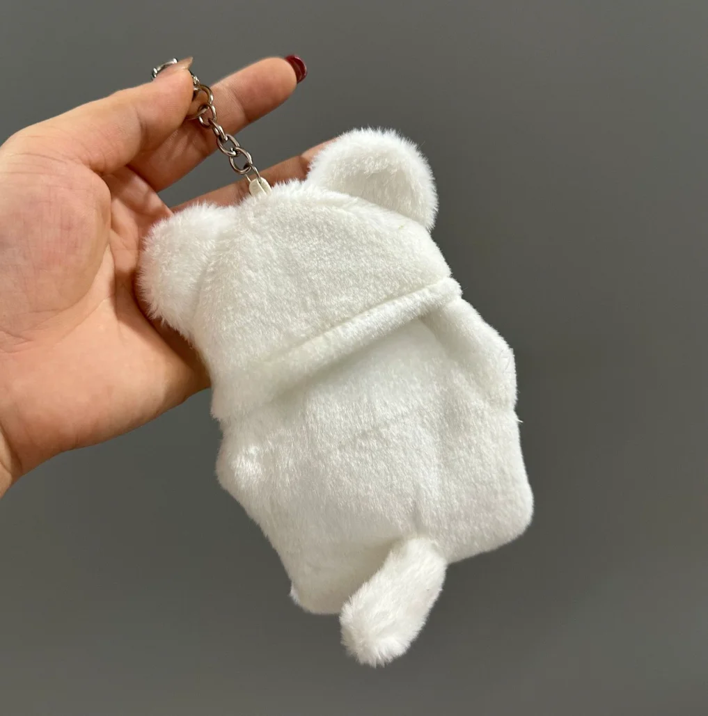 24pcs/lot 15cm Cute Plush Card Holder with Bear Puppy Design ID Badge Protector Keychain bag charms gifts