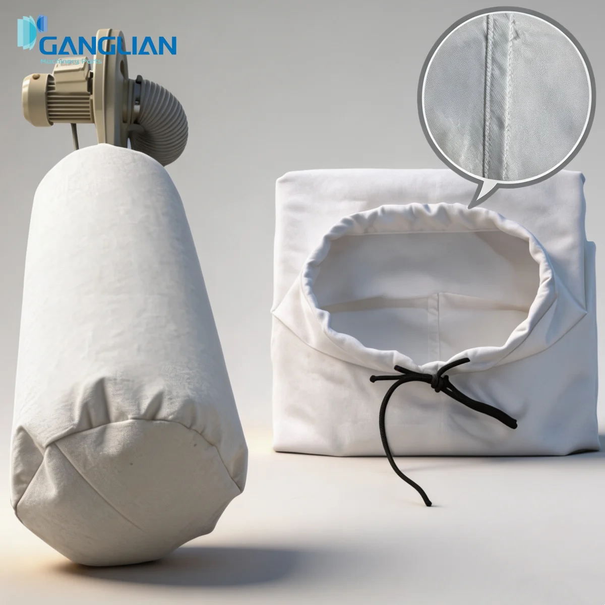 Industrial Dust collector Bag carpenter dust collection woodworking Pocket filter Cloth bags Straight cylindrical shape