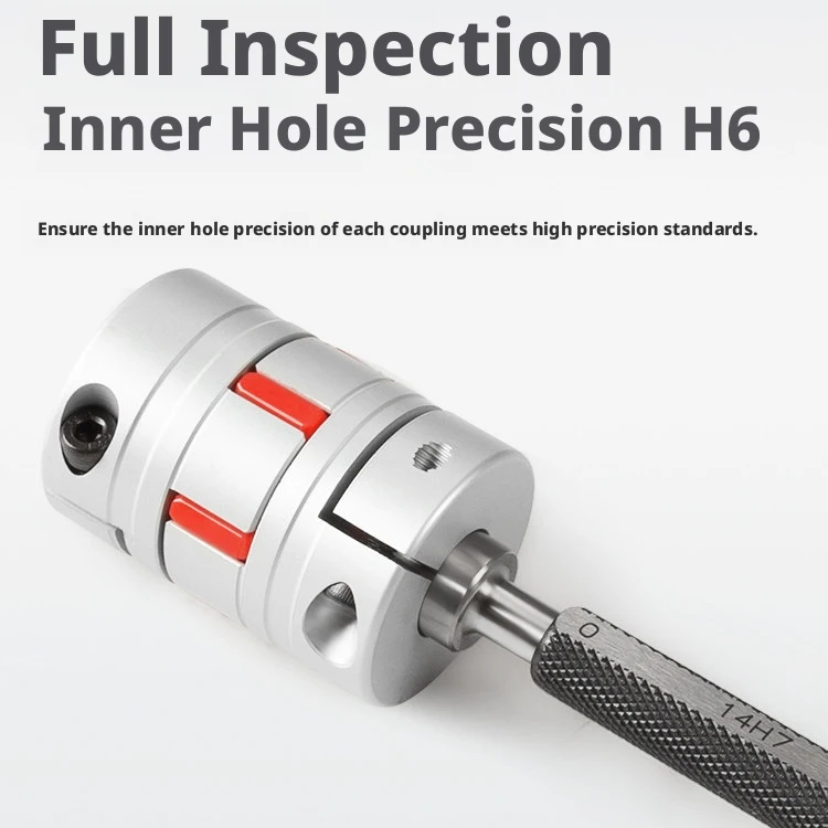 LM Series Aluminum Star Coupling, 7075 Alloy + Polyurethane, Bore 6–120mm, H6 Inner Hole Precision, 3D Chamfer, Custom Keyway