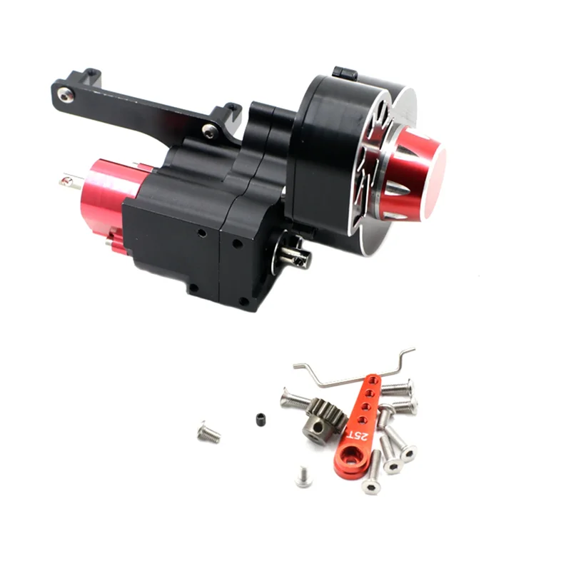 

YSUN-Metal 2 Speed Shiftable Transmission Gearbox For Axial SCX10 & SCX10 II III 1/10 RC Crawler Car Upgrades Parts