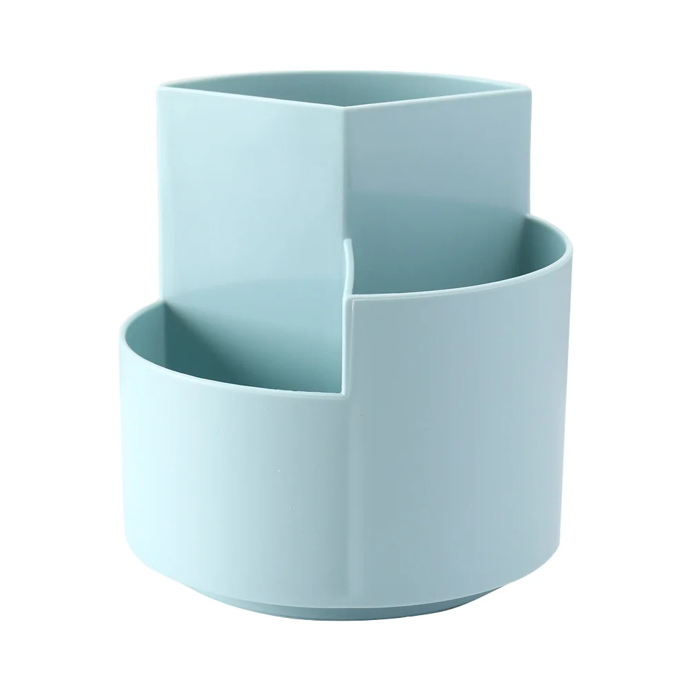 Rotatable Pen Holder Exquisite Plastic Desktop Organizer 360 Degree Rotating Stationery Storage Box Multipurpose Makeup Tools