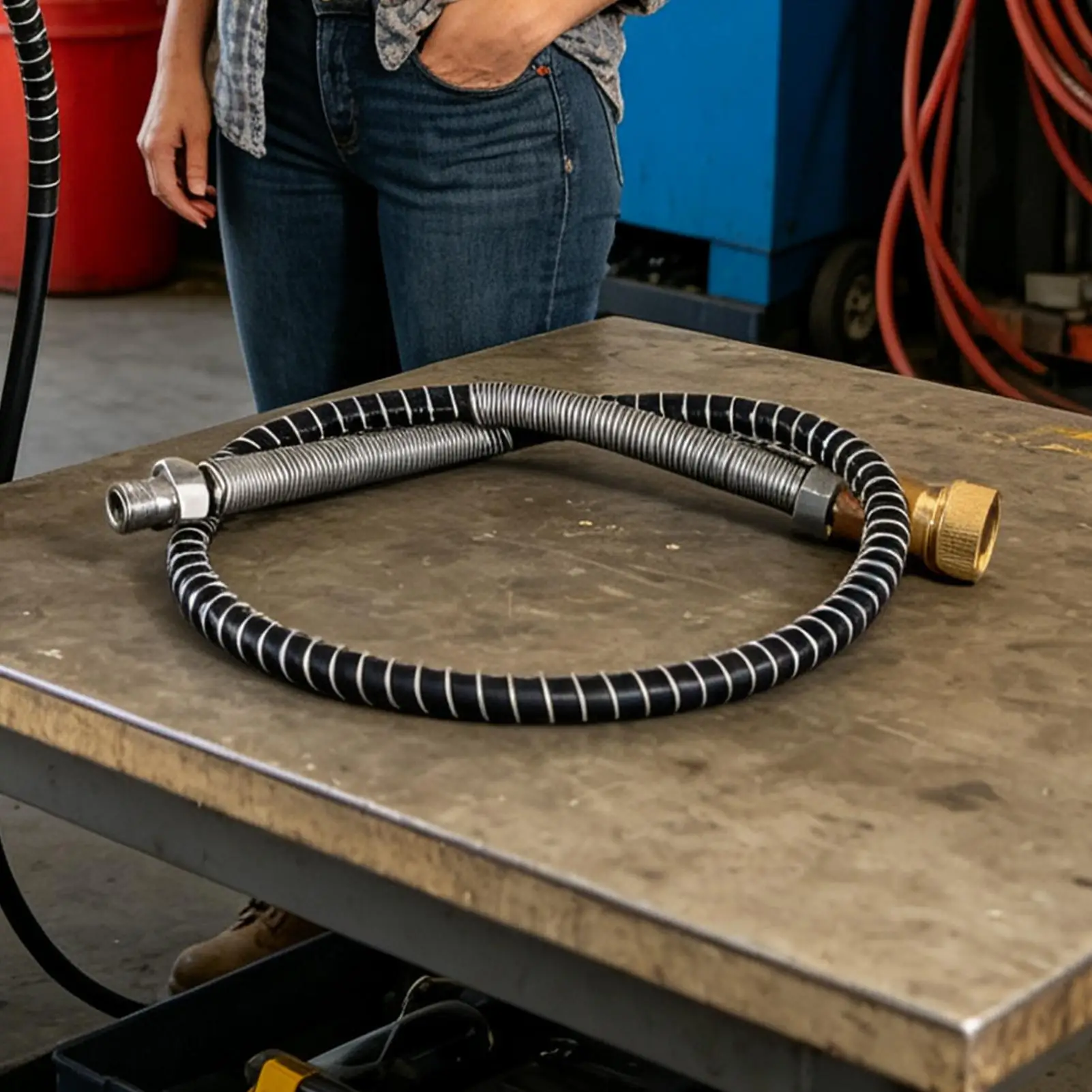 Compressed Air Hose 19.69inch Anti-knot High-Pressure Soft Pipe 4500psi Inflation Device Adapter High Pressure Air Compressor