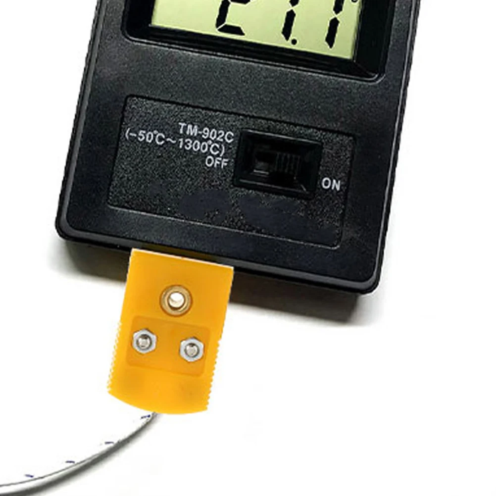 

4 Sets K Type Thermocouple Connectors ABS Male Female Probe Wire High Temp Signal Transmission Compatibility Adapter