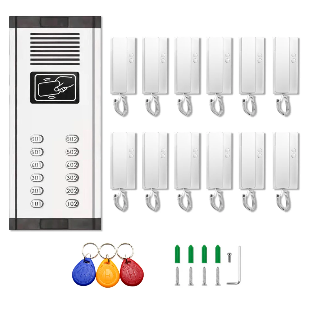 Cheap Price Fast Shipping Multi Apartment Audio Intercom Door Phone System Wired Audio Door Phone With Telephone For Rooms