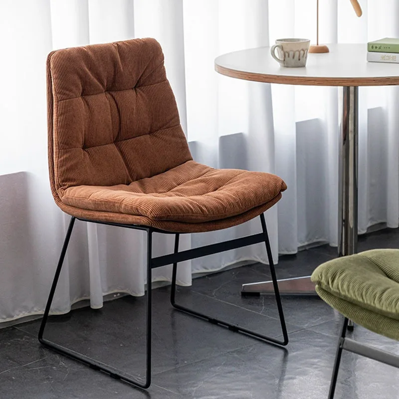 

Metal Coffee Dining Chairs Desk Lounge High Modern Vintage Nordic Simple Arm Back Designer Chairs Home Cadeira Luxury Furniture