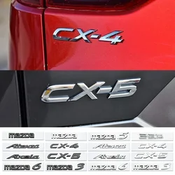 1pcs 3D ABS car logo Letters Trunk Emblem Symbols Badge Sticker for mazda 3 5 6 Atenza Axela CX-4 CX-5 323 M3 M6 Accessories