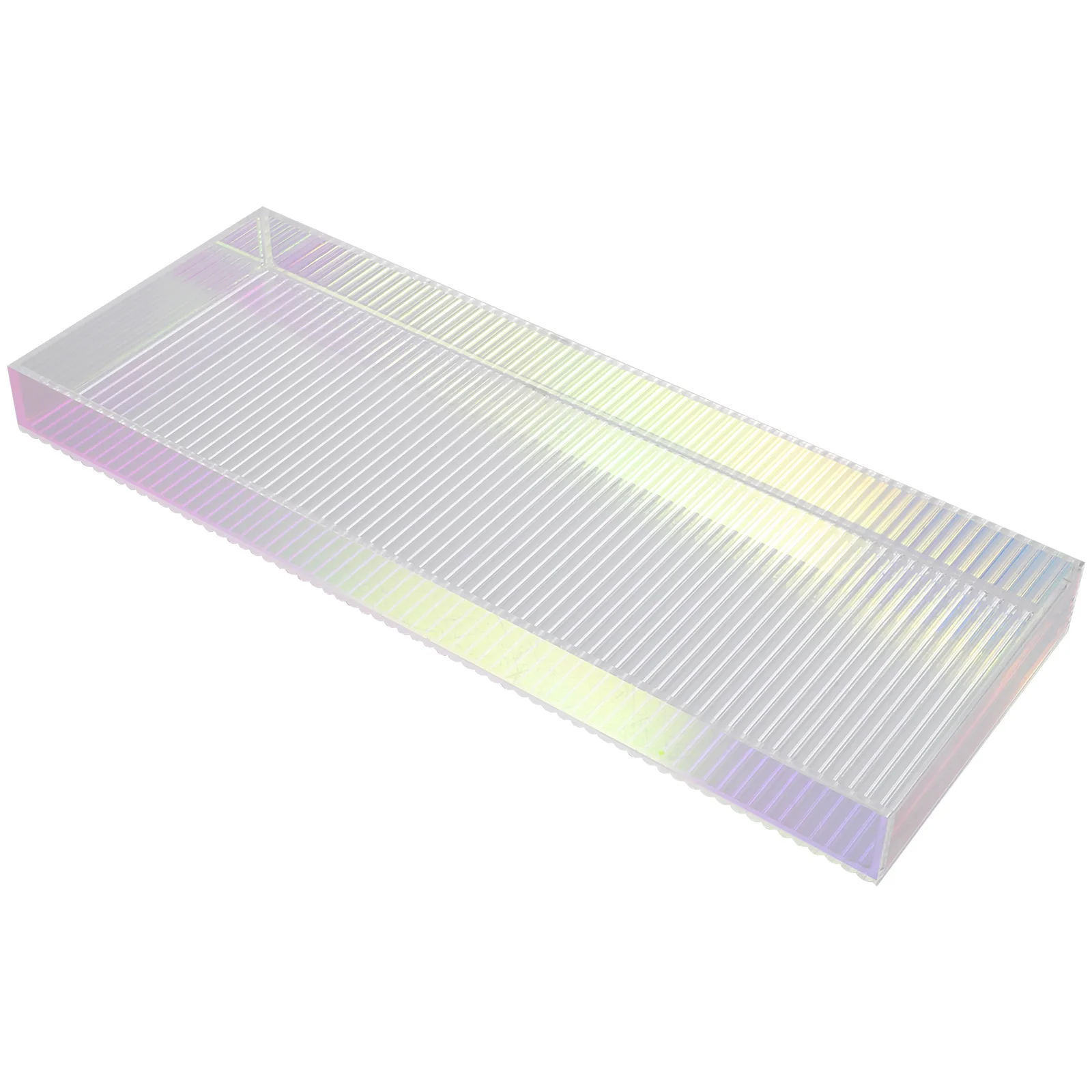 

Small Storage Tray Acrylic Vanity Organizer Clear Perfume Trays Holder Bathroom Counter Jewelry Key Accessories