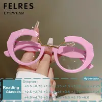 Gafas de lectura circunicas irregulares para mujer, gafas para presbicia con bloqueo de luz azul, lentes transparentes graduadas a la moda para mujer