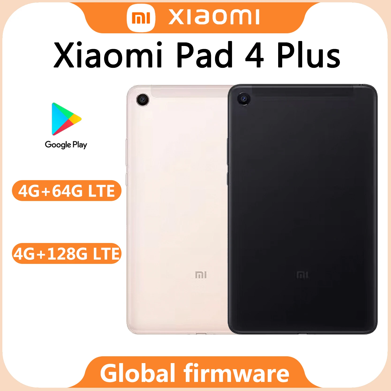 Xiaomi-Pad 4 Plus, 4 Go, 64 Go, 4 Go, 128 Go, 101Débloqué, 10.1 Pouces, Snapdragon 660, Noir, Or, Global, Utilisé