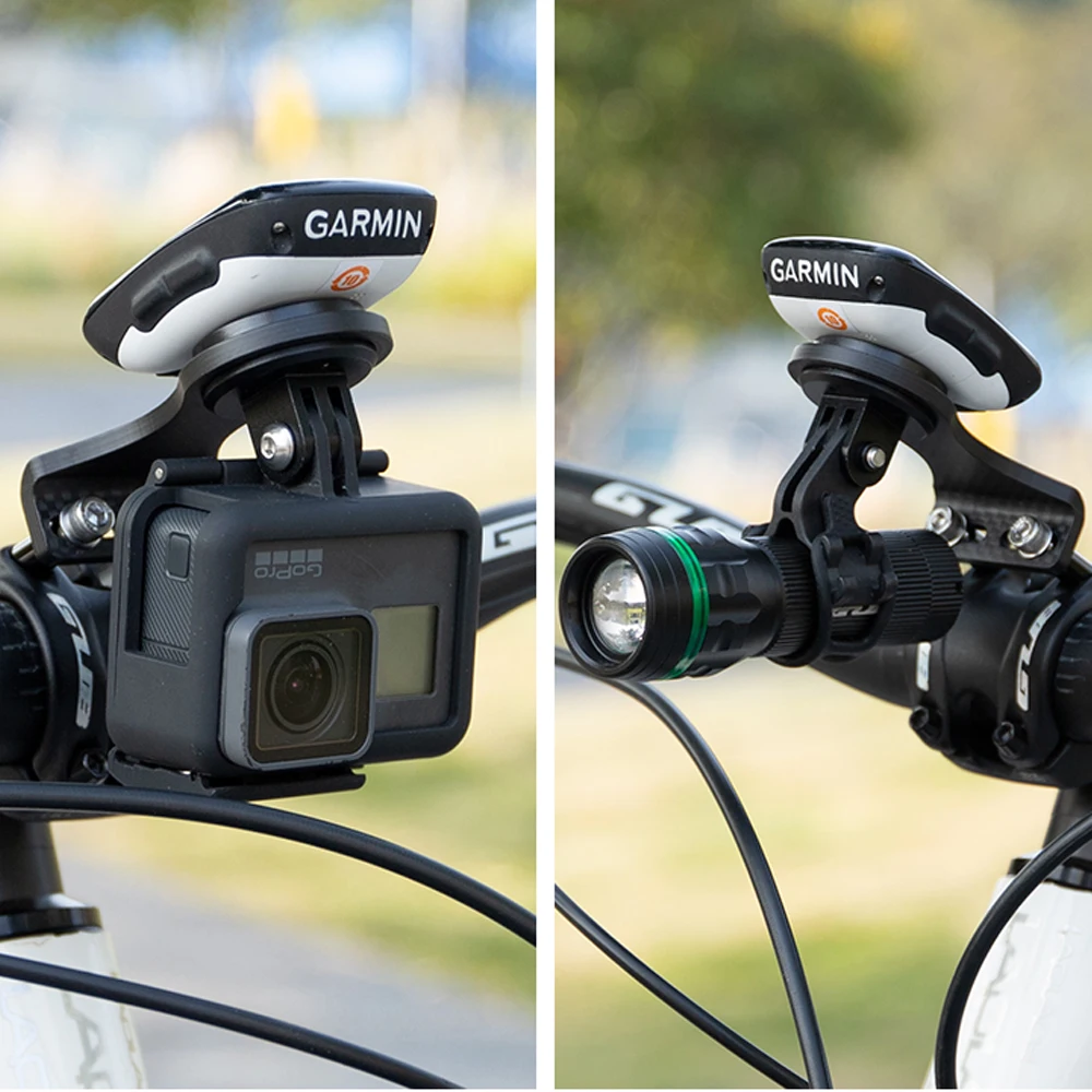 Ultralight Carbon Fiber Bicycle Computer Mount Holder for Garmin Bryton Cateye WAHOO With Bike Light Lamp Clip Camera Accessory