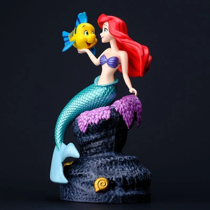 20cm Disney Mermaid Princess Ariel Figure Toy Cartoon Character Ariel Model Doll Cake Baking Decorative Room Ornament Kids Gifts