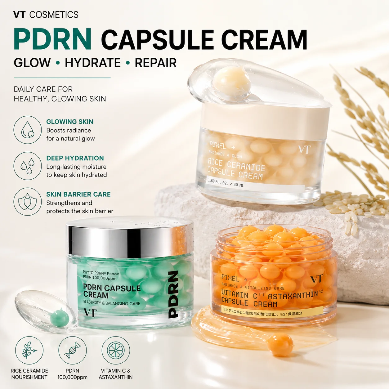 VT 100,000ppm PDRN Capsule Cre - Ceramide Moisturizer recension och pris