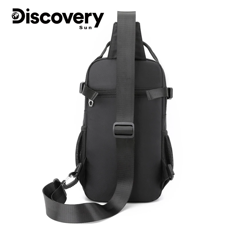 DISCOVERY-SUN Fashion Crossbody Bags for Men Chest Messenger Bags Anti-theft Zipper  iPad Waterproof Short Trip Shoulder Bag