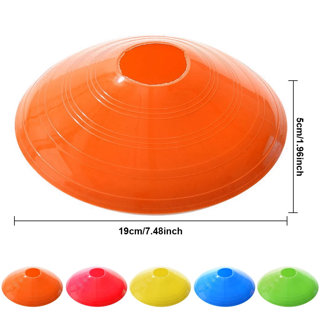 25 Pieces Football Training Disc Plastic Soccer Marking Coaching Cones Portable Sport Basketball Skateboard Training Beginners