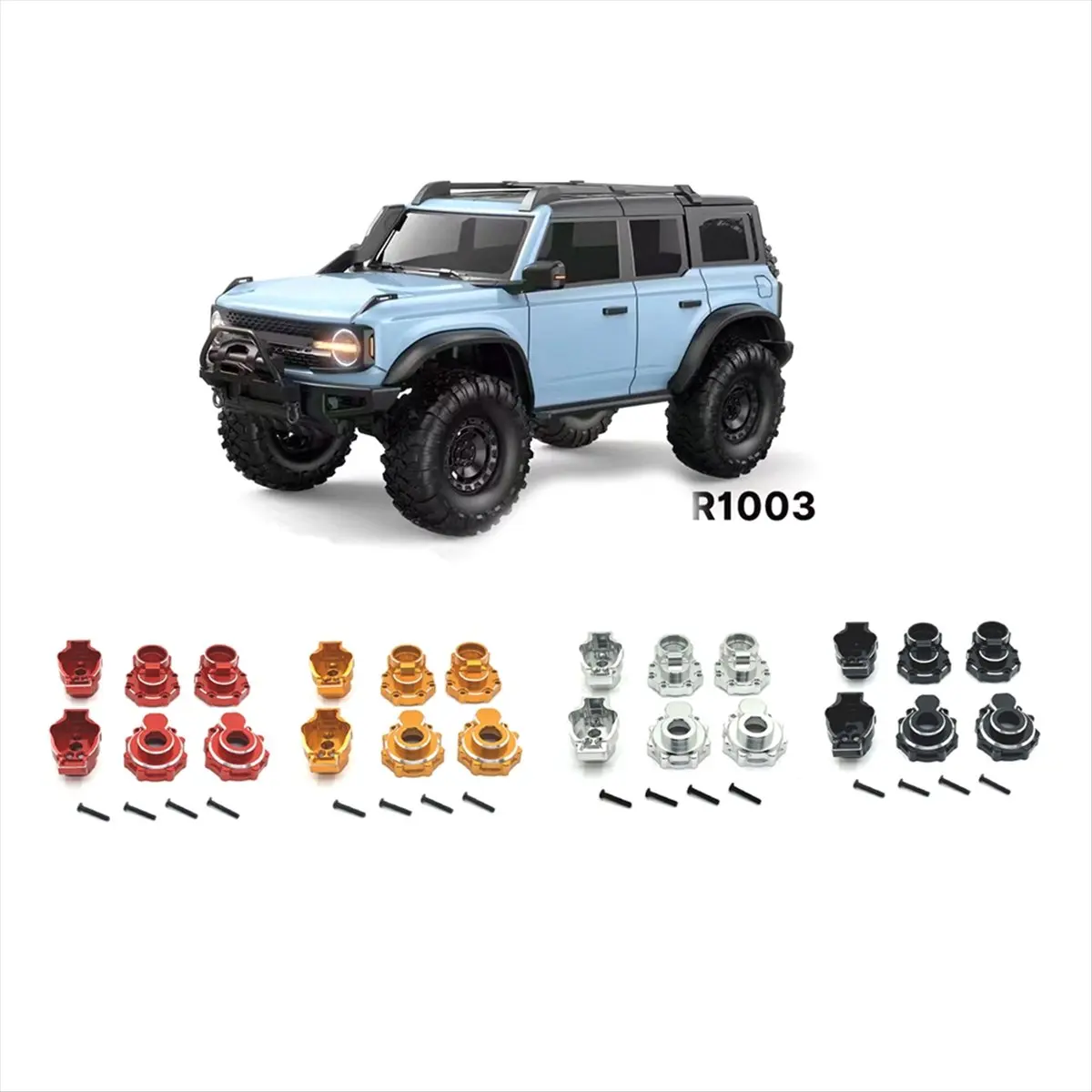 (A30I] RC Car Upgrade Rear Axle Cup Kit for 1/10 TRX4 HUANGBO 1/10 R1001 R1002 R1003 RC Car Upgrade Parts Gold