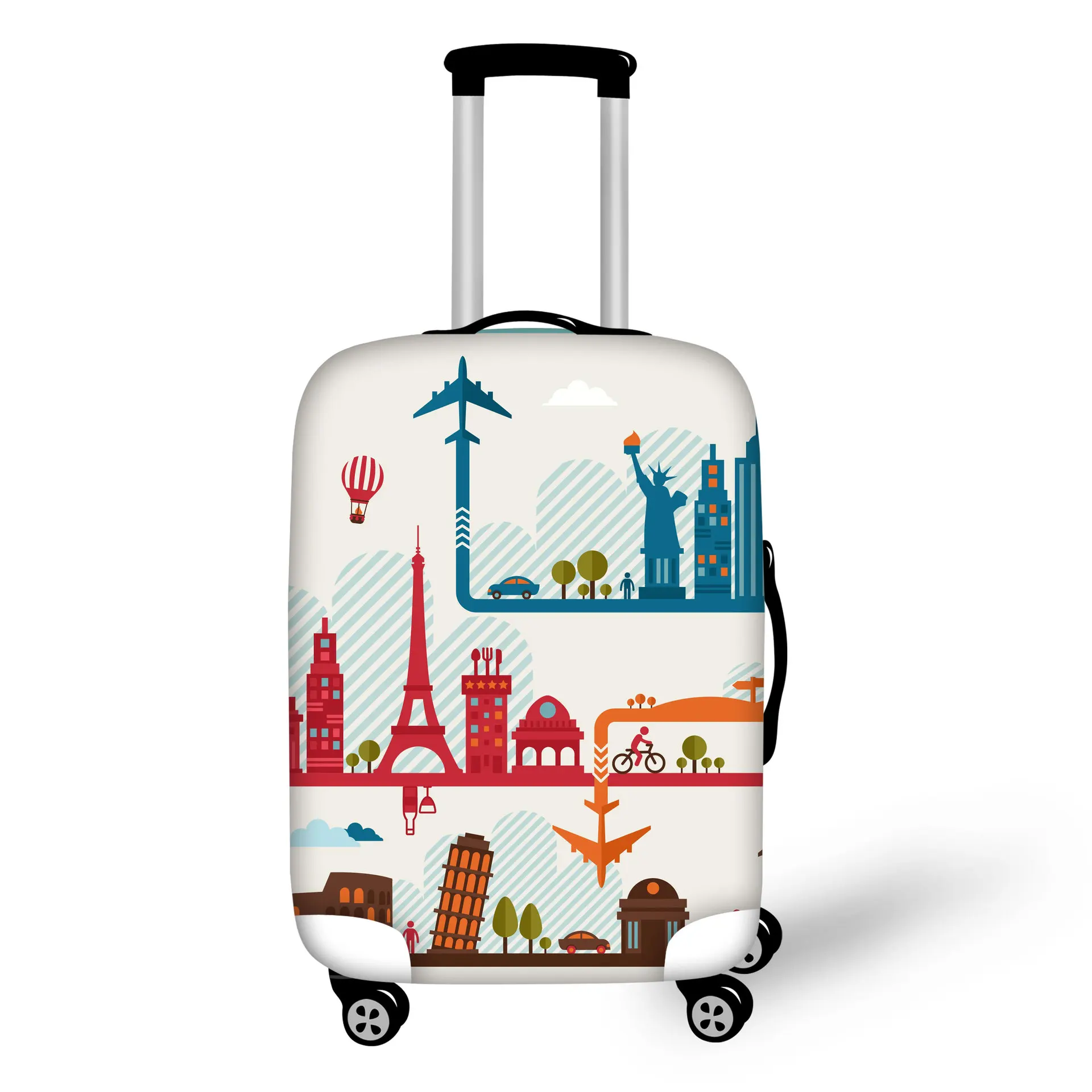 2023 18-32inch Suitcase Cover Oil Painting Trolley Case Thicking Stretch Protection High Travel Accessories for Luggage