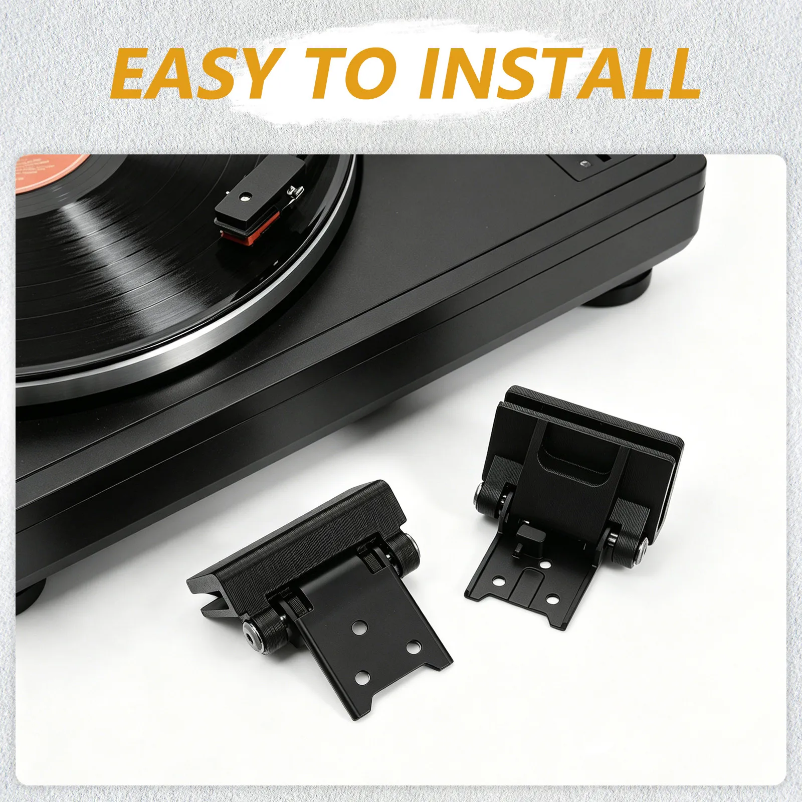 2pcs Turntable Dust Cover Hinges, Universal Replacement Parts, Smooth Lid Anti-Slip Hinges For Vinyl Record Players Home Audio