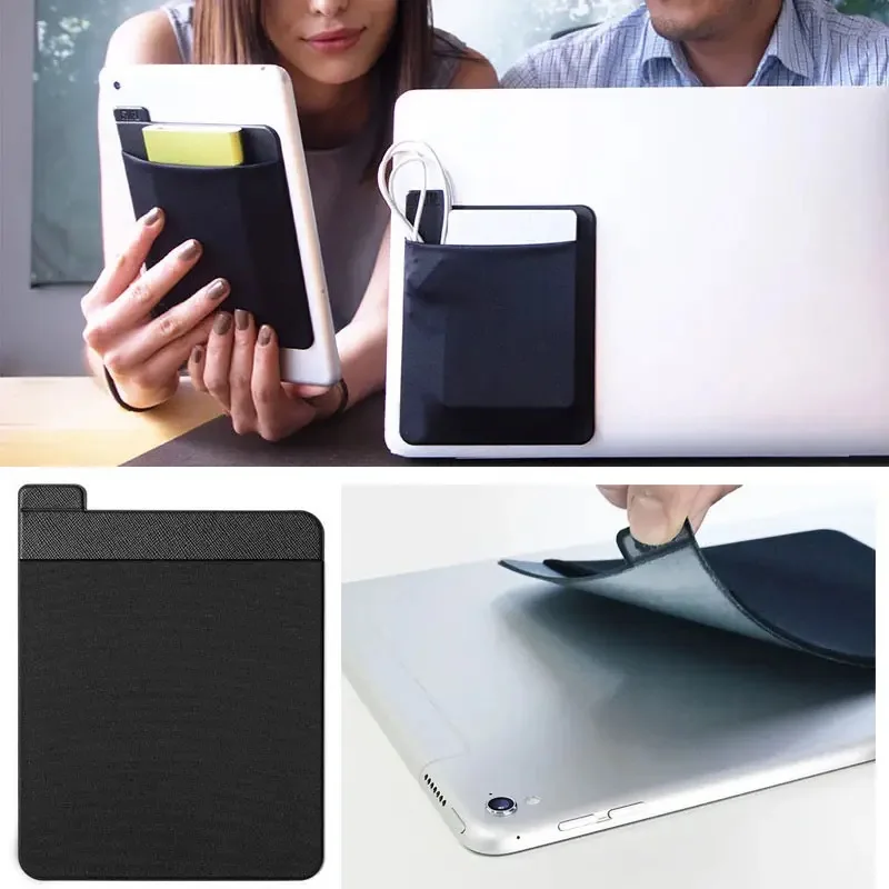 1Pc Earless Portable External Hard Drive Carrying Case, Mouse Storage Bag, Made of Elastic Canvas Material, Suitable for Computer Accessory Bags, Battery Packs, Wireless Mice, Cables, and Earphones, with a Sleeve Storage Box, Strong Adhesive, Portable and Stylish Mouse Storage Bag