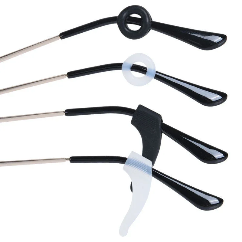 1 زوج مكافحة زلة نظارات الأذن السنانير تلميح النظارات قبضة معبد سيليكون المضادة للانزلاق حامل نظارات إطار الساق الأكمام اكسسوارات