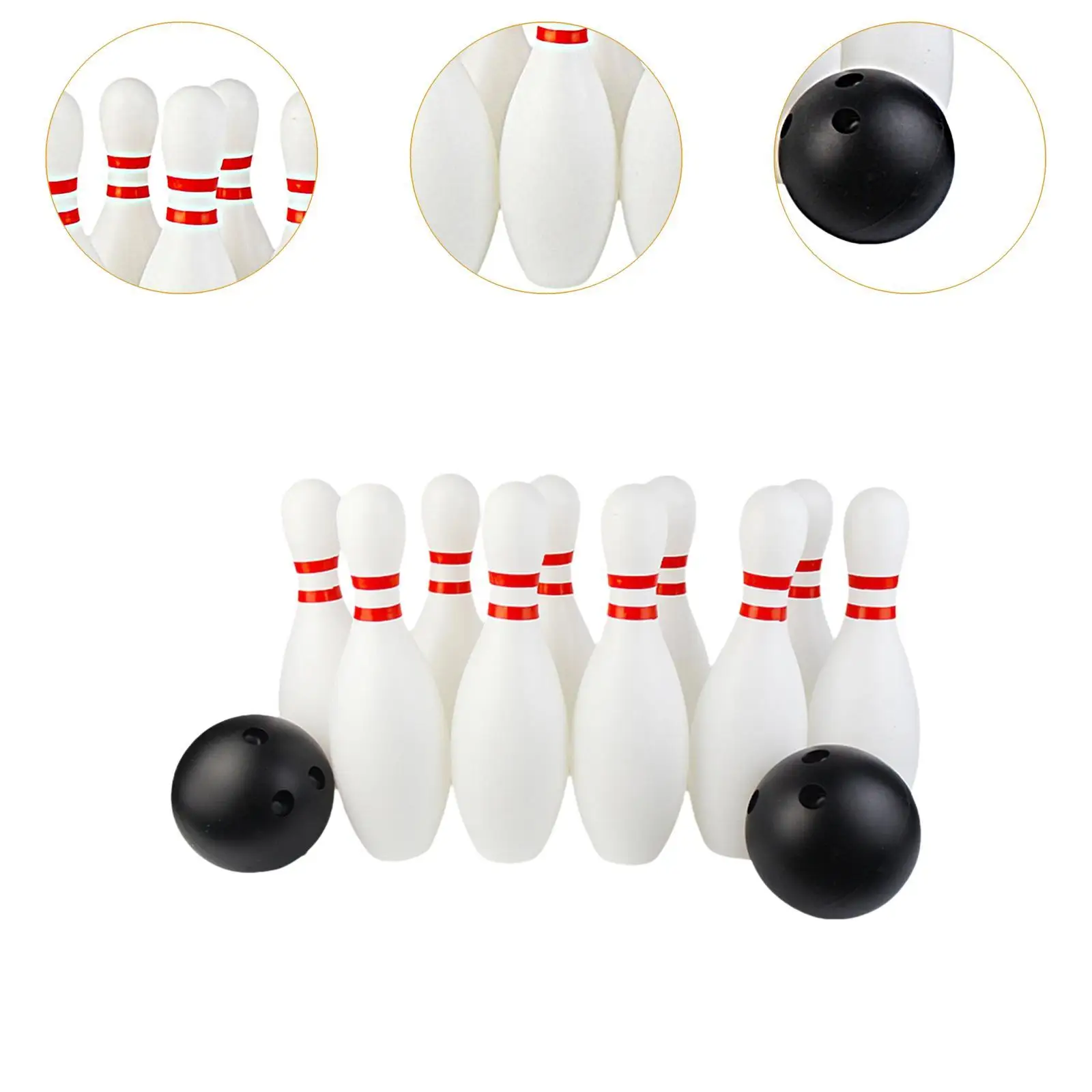 

Bowling Set for Kids with 10 Pins And 2 Balls, Outdoor Game for Family Gatherings