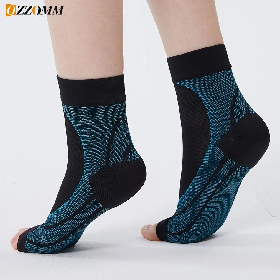 

1Pair Ankle Brace Compression Sleeve - Relieves Achilles Tendonitis, Joint Pain. Plantar Fasciitis Sock with Foot Arch Support