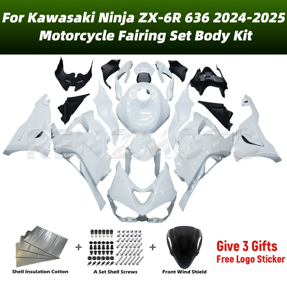 

Полные комплекты обтекателей для Kawasaki Ninja ZX-6R 636 2024-2025, комплект обтекателей для мотоцикла, пластиковые аксессуары, комплект кузова K0624-150