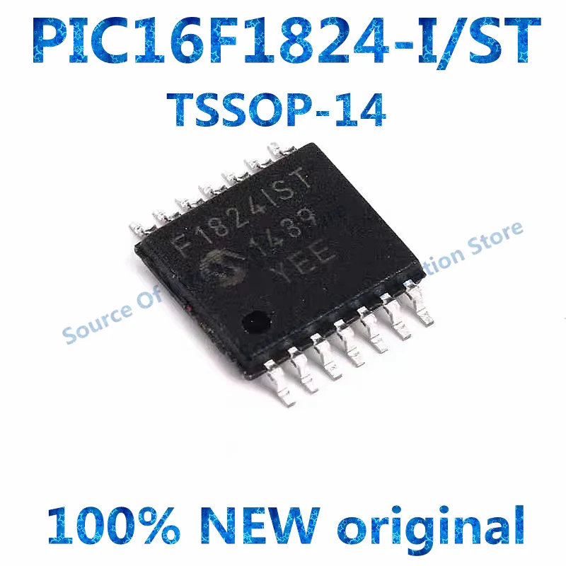 

8-bit microcontroller, PIC16F1824-I/ST, TSSOP-14, 100% New