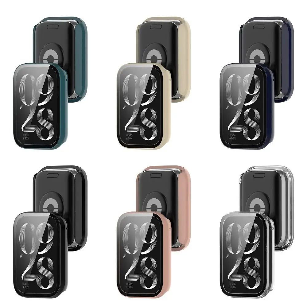 Новый защитный чехол из поликарбоната и закаленного стекла, полная защита экрана, жесткие аксессуары, защитный чехол для смарт-часов Xiaomi Band 8 Pro