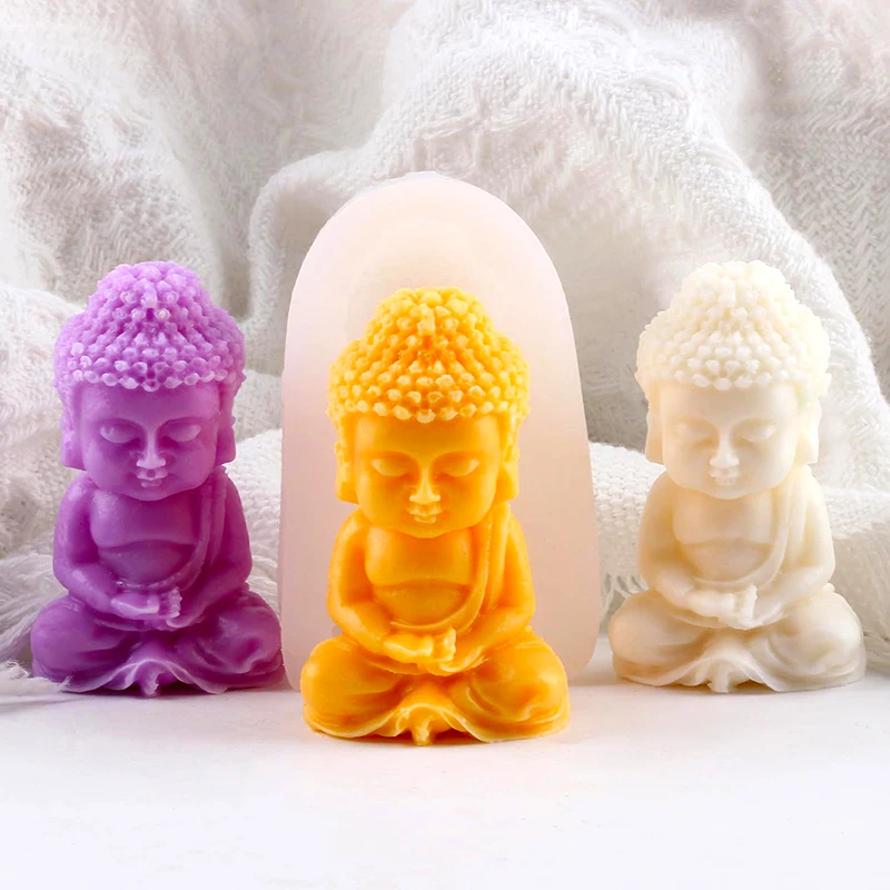 Buddha Statue Candle Silicone Mold Buddha's Hand Candle Mold DIY Handmade Making Gypsum Aromatherapy Wax Epoxy Resin Mould