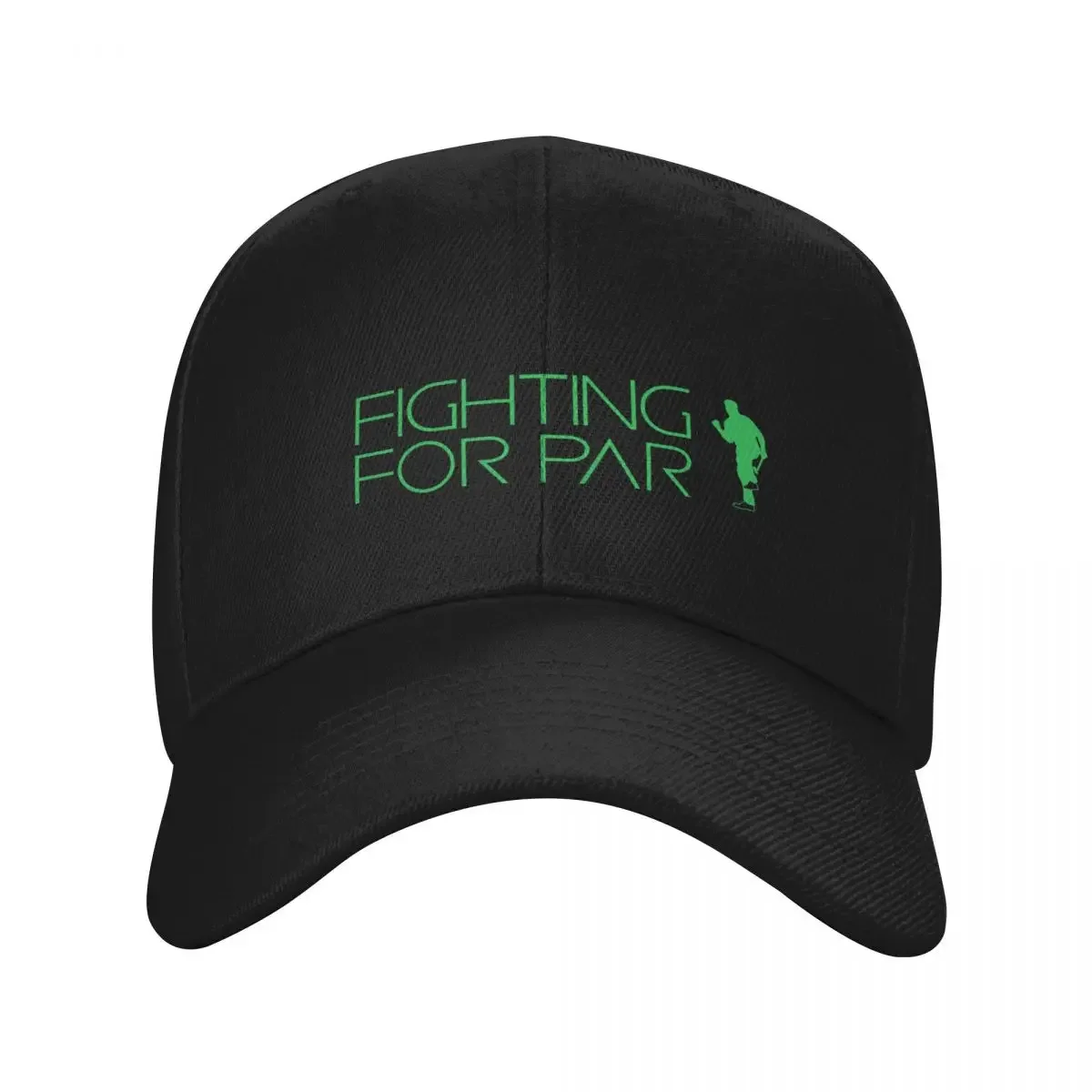 

Fighting For Par Bold Beside Putter Silhouette Green Design Baseball Cap Sunscreen Horse Hat luxury woman cap Girl'S Hats Men's