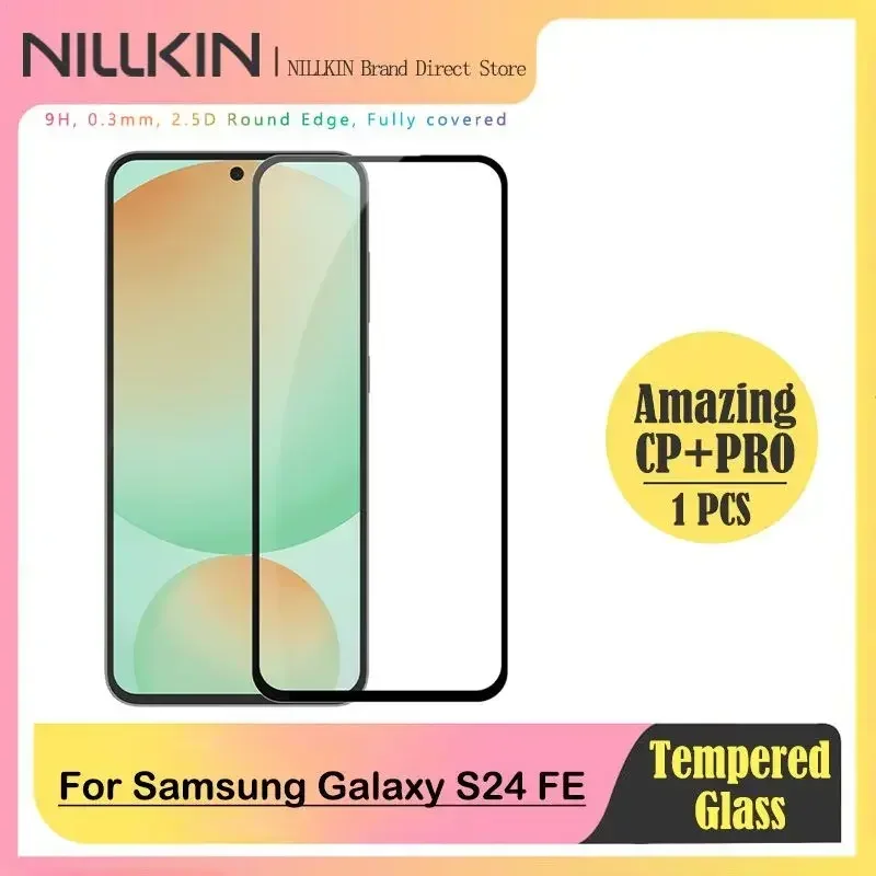 

Защитная пленка из закаленного стекла 9H для Samsung Galaxy S24 FE, закаленная пленка NILLKIN CP+PRO, 0,3 мм, круглый край 2,5D