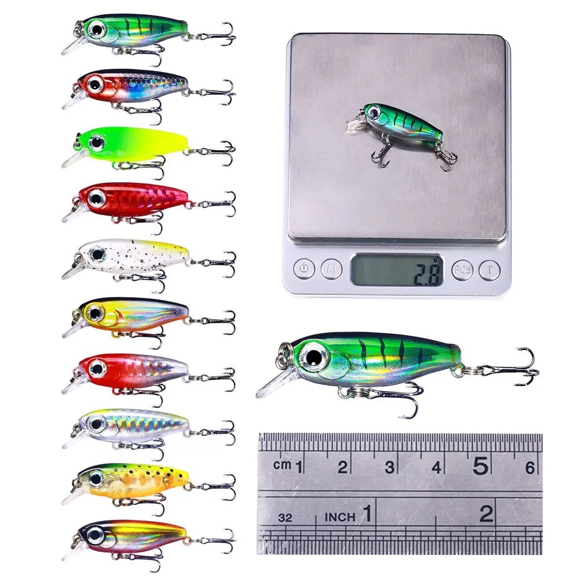 38mm 2.8g Minnow Sinking Wobblers Fishing Lures Trout Artificial plastic Hard Bait Jerkbait Crankbait Bass Fishing Tackle