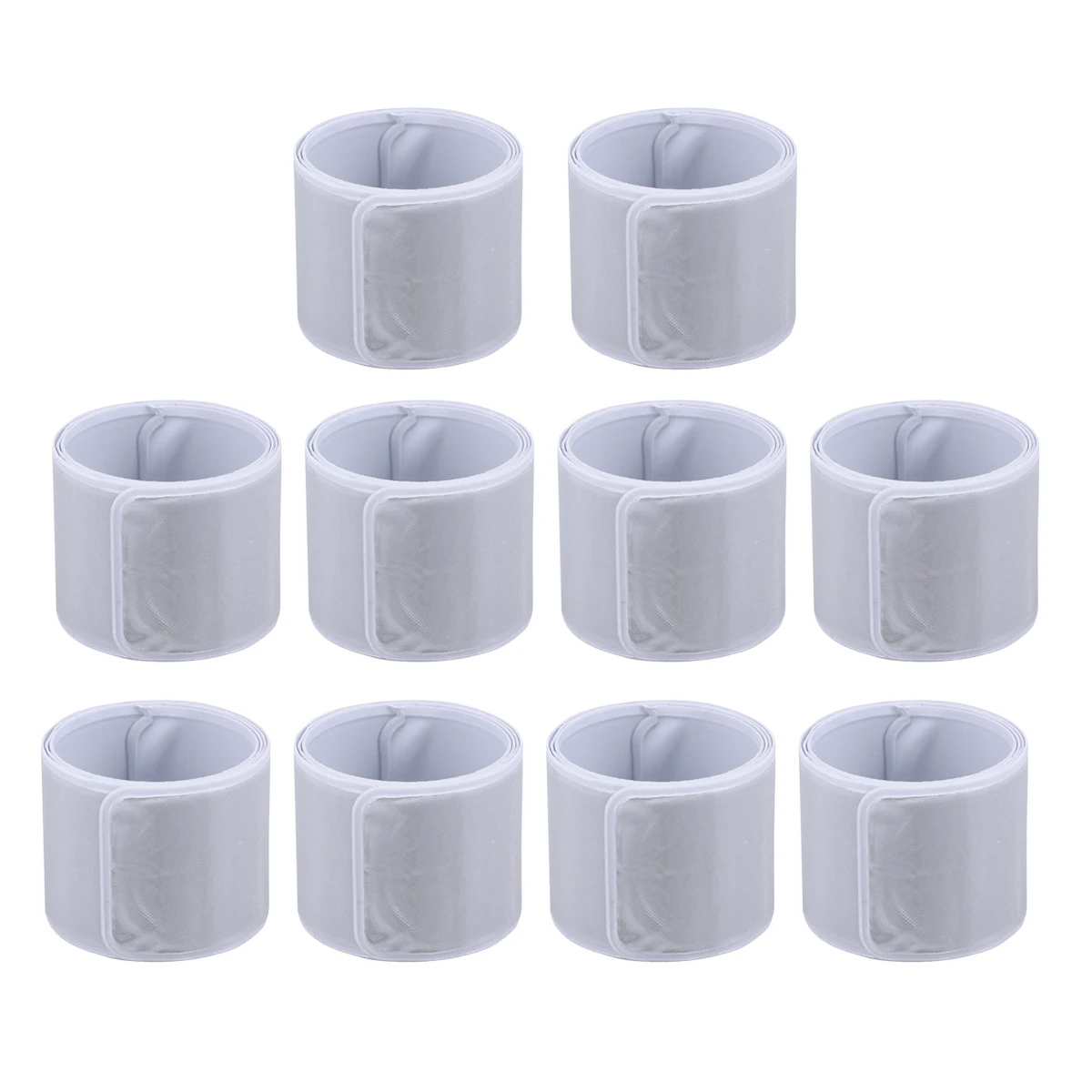 

10 pcs Reflective Ankle Bands Premium Pvc Safety Strips Night Running Riding Luminous Tape Warning Belt Outdoor Tools Silver