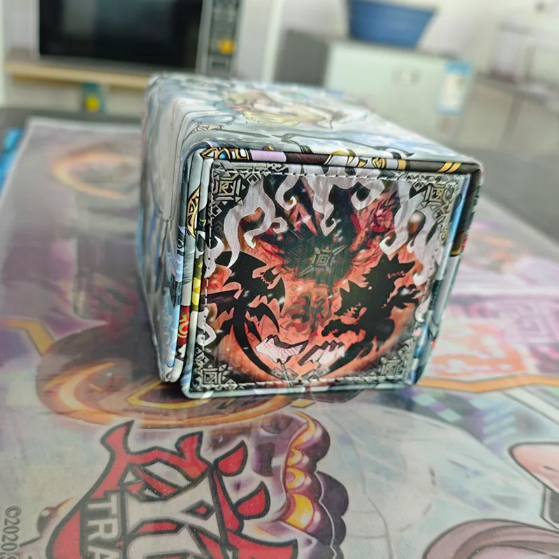 Anime Game Yu Gi Oh OCG TCG Card Box Leather Storage Box PU Material Asteria Risette of The White Woods Collection Gift Toys