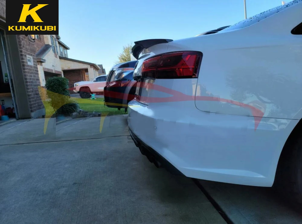 2012-2018 For Audi A6 S6 C7 M4 Style Real Carbon Fiber Trunk Spoiler High Quality Rear Wing Glossy Black Or Matte Black Body Kit