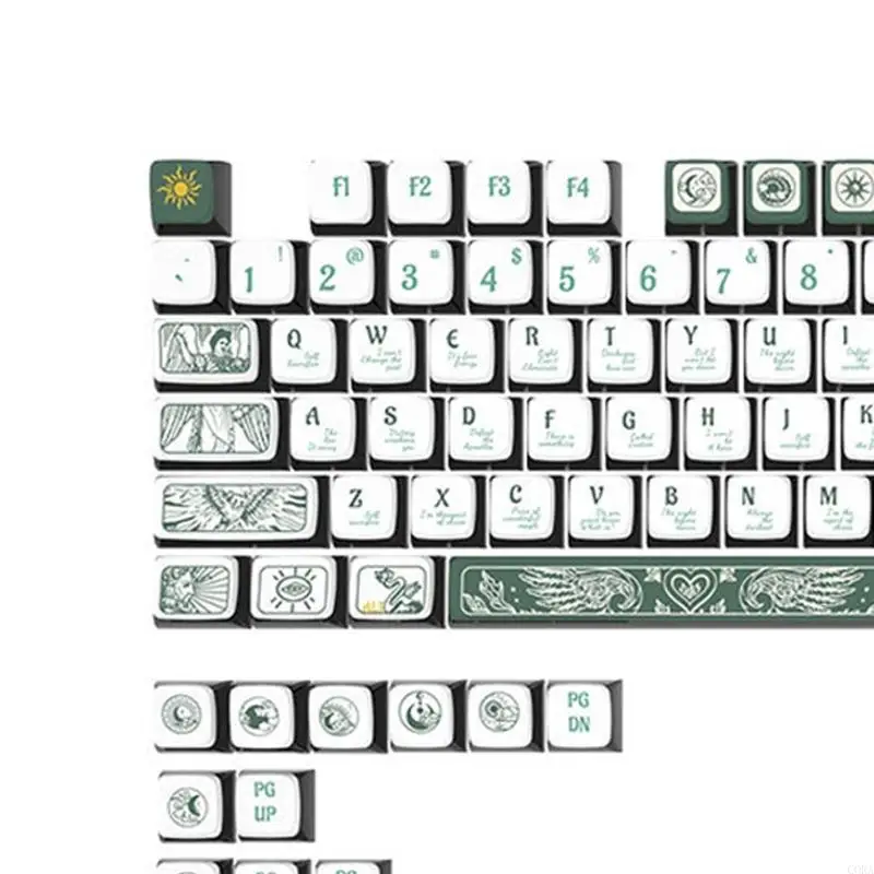 CORA Ergonomic Keycaps Mechanical Keyboard PBT Keycaps for 61 65 75 98 104 Layout Keyboard Gaming Accessories Collection Gift