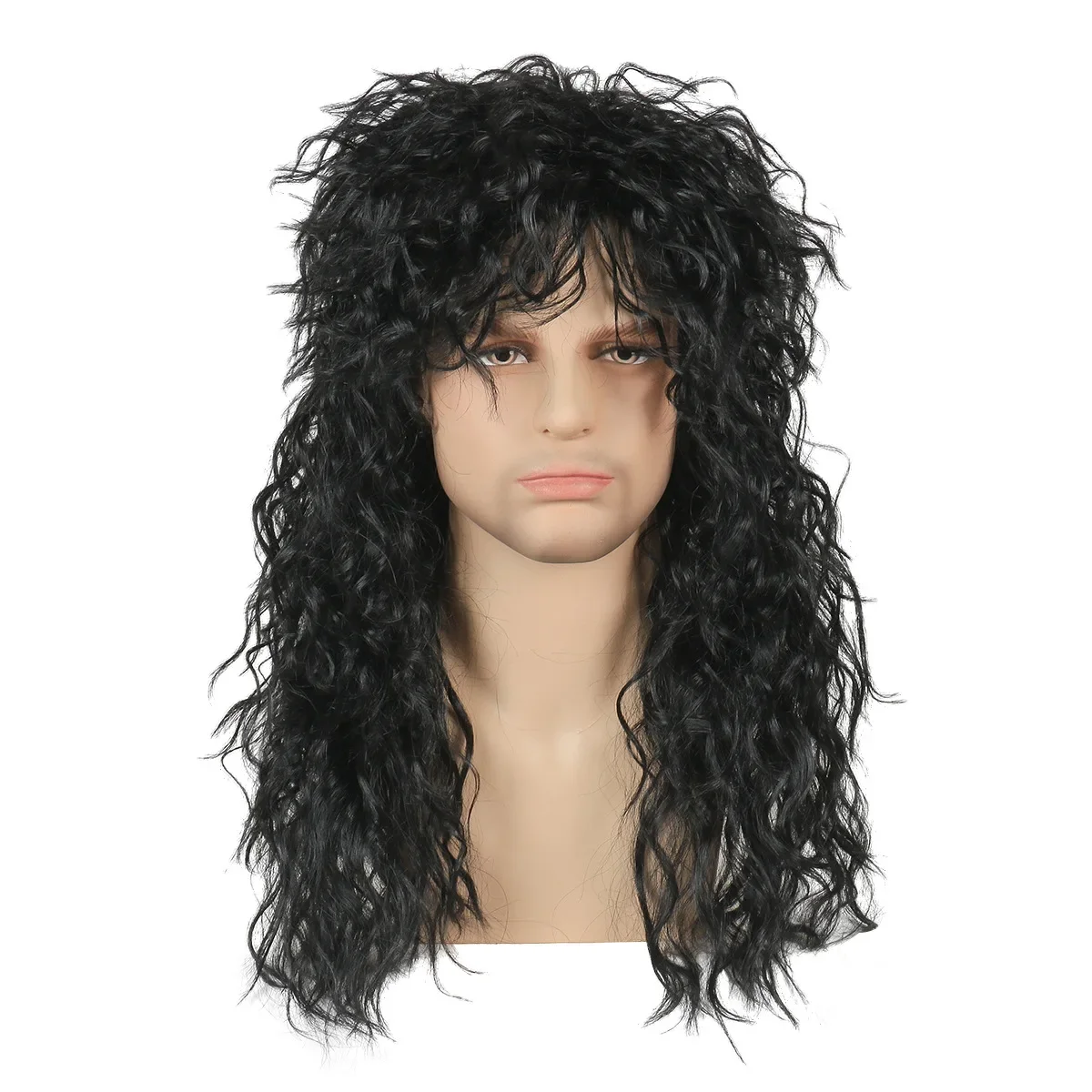 Men's wigs Halloween Wig 80s European and American Wig Cover Heavy Metal Rock Punk Vintage Wig synthetic wigs cosplay wigs