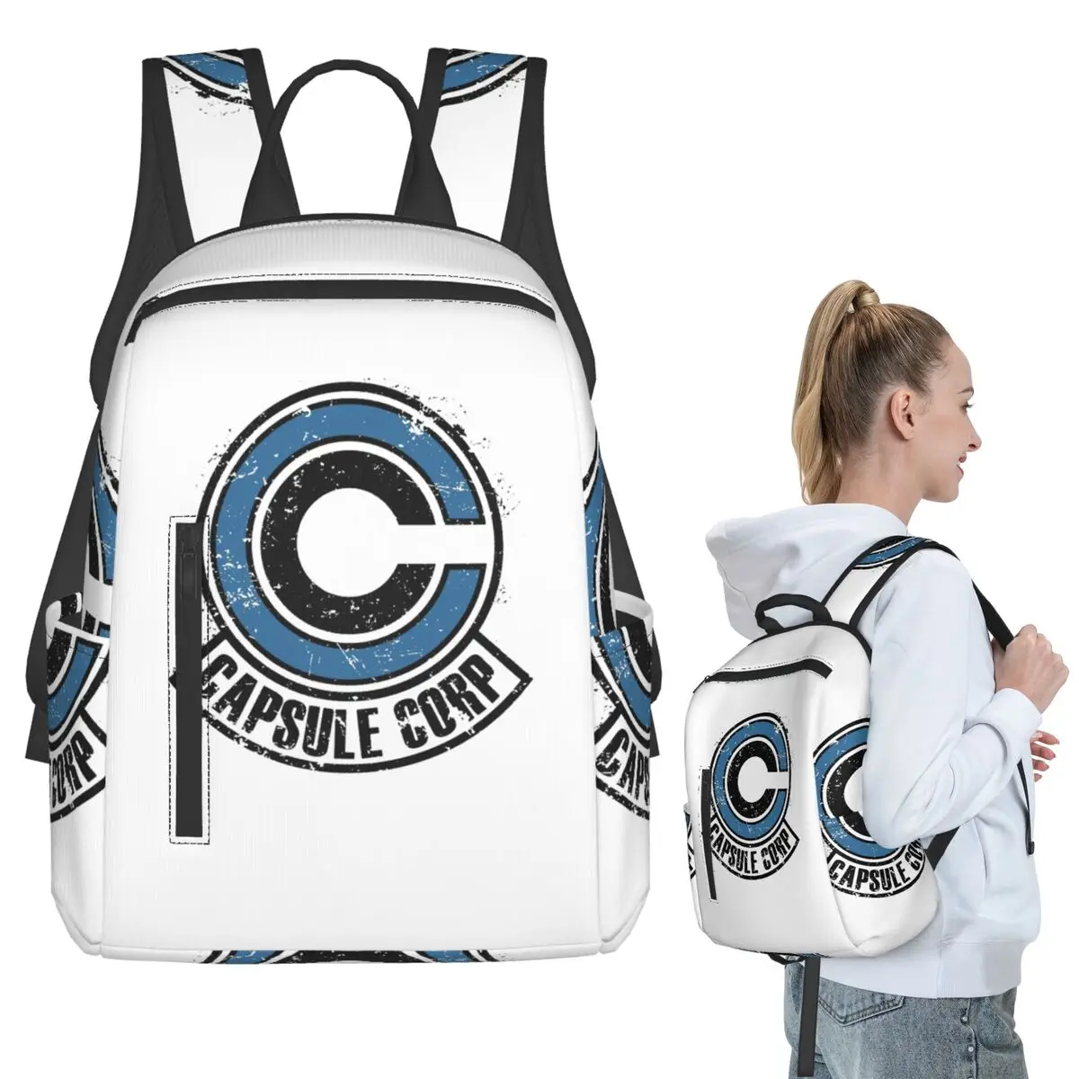 

Capsule Corp Logo Backpack Student BookBag Kids School Bag Computer Shoulder Bags Men Women
