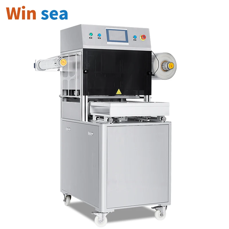 YH-400-Q MAP Nitrogen Sealing Machine High Quality Vertical Airflow Semi-Auto Packaging for Food/Rice Foil Pouch Type