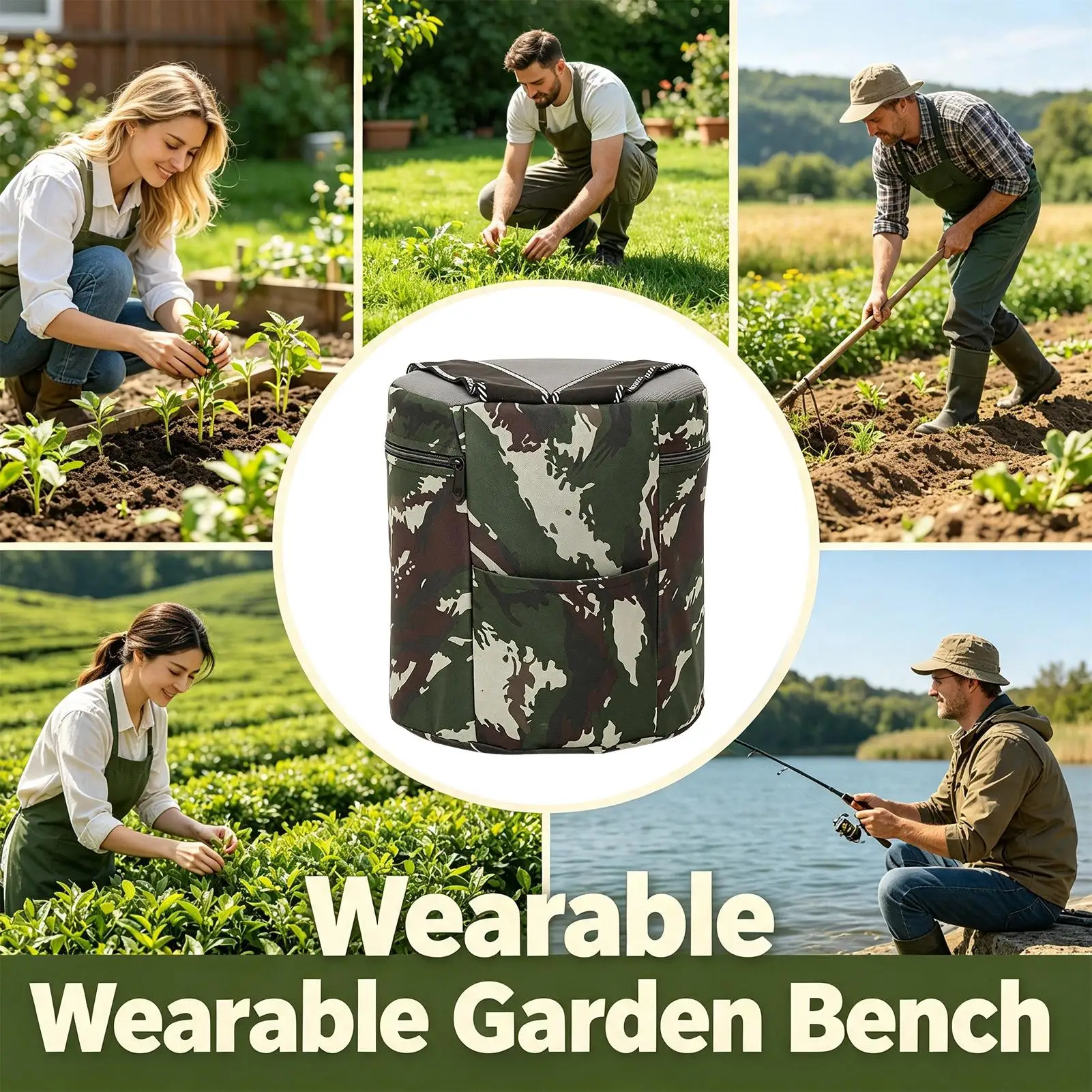 Garden Seats For Seniors Waterproof Outdoor Camping Chair Gardening Stool Bench Seat For Seniors Men Women Farming Fishing view 4