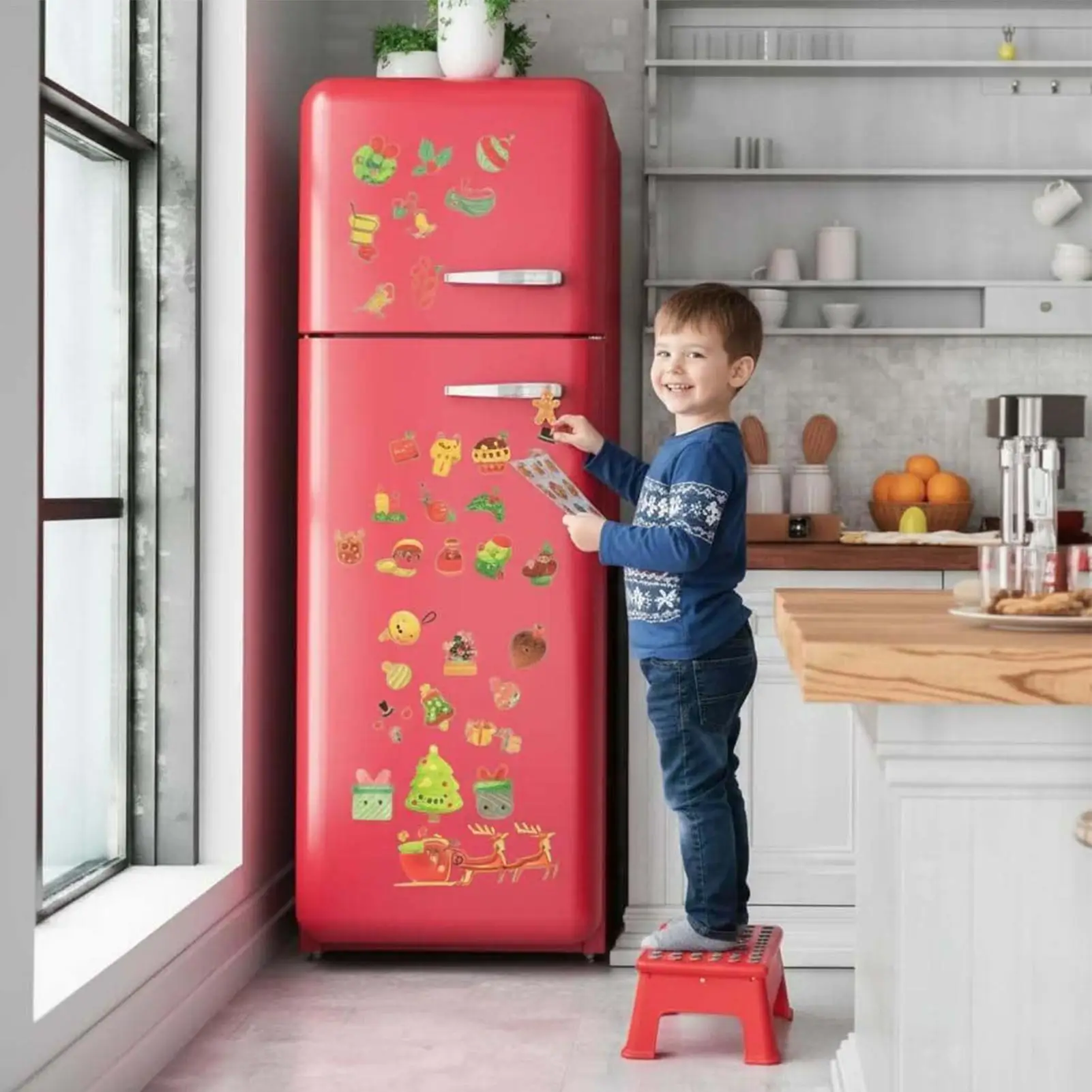 Livro de adesivos de natal, suprimentos para festas de fim de ano, livro de atividades para pré-escolar, creche, meninos, meninas, crianças pequenas